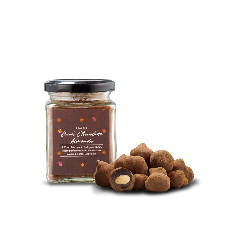 LA CHOCOALLURE Chocolate dragees With Nuts & Fruits (Plain Dark Chocolate Almonds) Amazon.in
