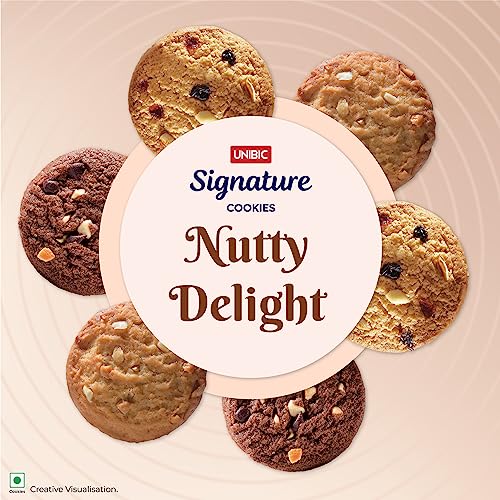 Image of Unibic Signature Collection Cookies | Nutty Delight Combo | Cashew Nut, Choco Nut & Fruit & Nut Cookies | Family Snacks Biscuit | 900gm (Pack of 2)