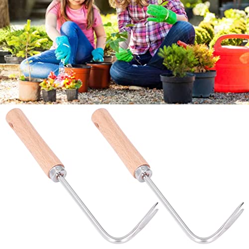 Utensilio de jardinería Gancho para raíces Bonsai acero inoxidable 2 pzas miniatura 5