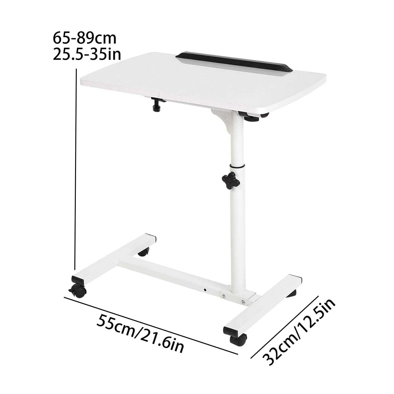 Mesa plegable para laptop, soporte ajustable sobre la cama con ruedas bloqueables para oficina, hospital y uso doméstico