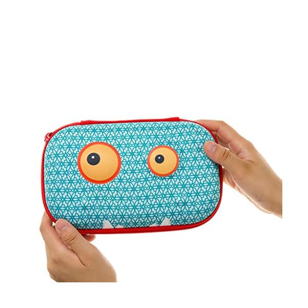 ZIPIT Monsterbox Federmäppchen Box für Kinder - für bis zu 60 Stifte, Maschinenwaschbar (Blau) – Bild 8