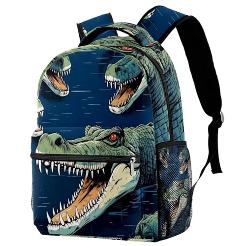 Sac à dos d'école voyage crocodile fille garçon multicolore