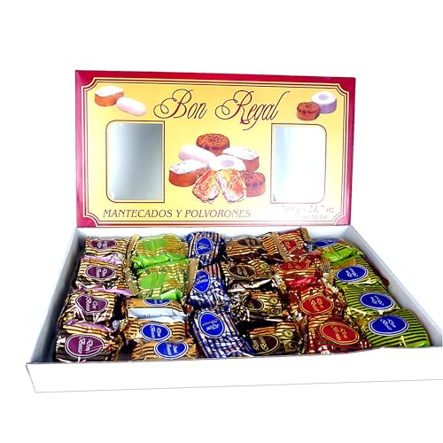 Mantecados & Polvorones 600g spanisches Weihnachtsgebäck Mix mit Alfajores & Roscones Mandel-Schmalzgebäck aus Andalusien (Navidad)