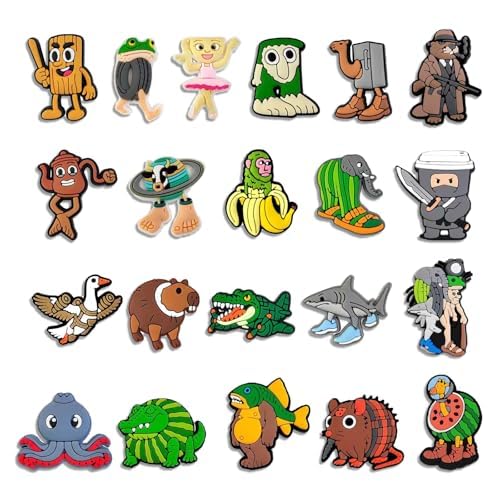 Image of Cartoon Shoe Charms, for Clog Decoration Cartoon Anime Charms Shoe Accessories, PVC Shoe Charms Decoration for Kids Teens Boys Girls Men Women Party Birthday Gifts