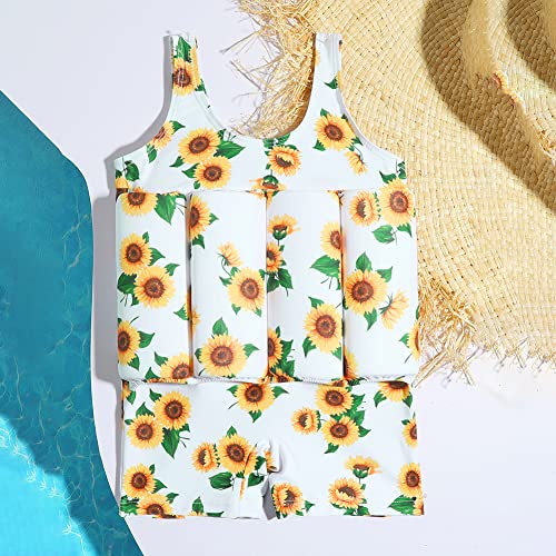 Image of Kids Float Swimsuit Buoyancy Sticks for Baby Boys Girls One Piece Floating Swim Vest Training Aid Swimwear