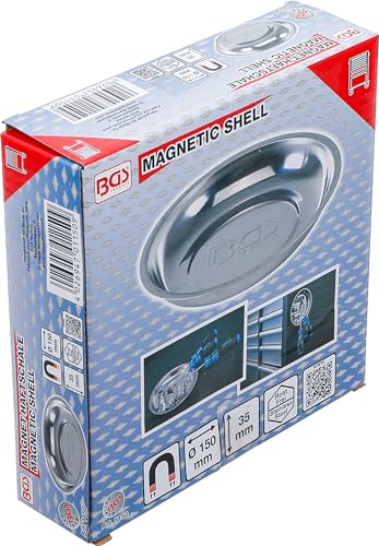 BGS 1150 | Magnet-Haftschale | Edelstahl | Ø 150 mm | Magnet-Schale, -Teller, -Ablage | Haftschale | magnetische Schraubenschale