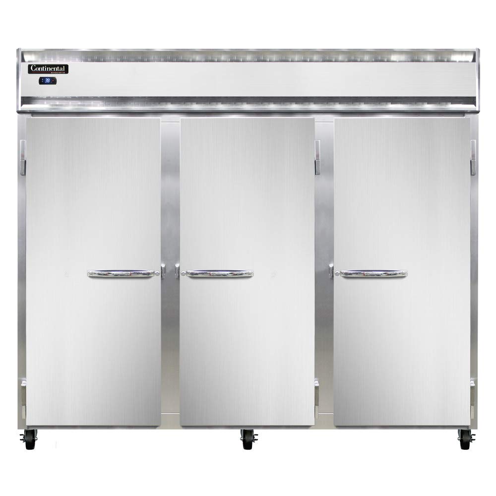 3RES-SA Extra-Wide Three Section Reach In Refrigerator by Continental Refrigerator – Commercial Grade