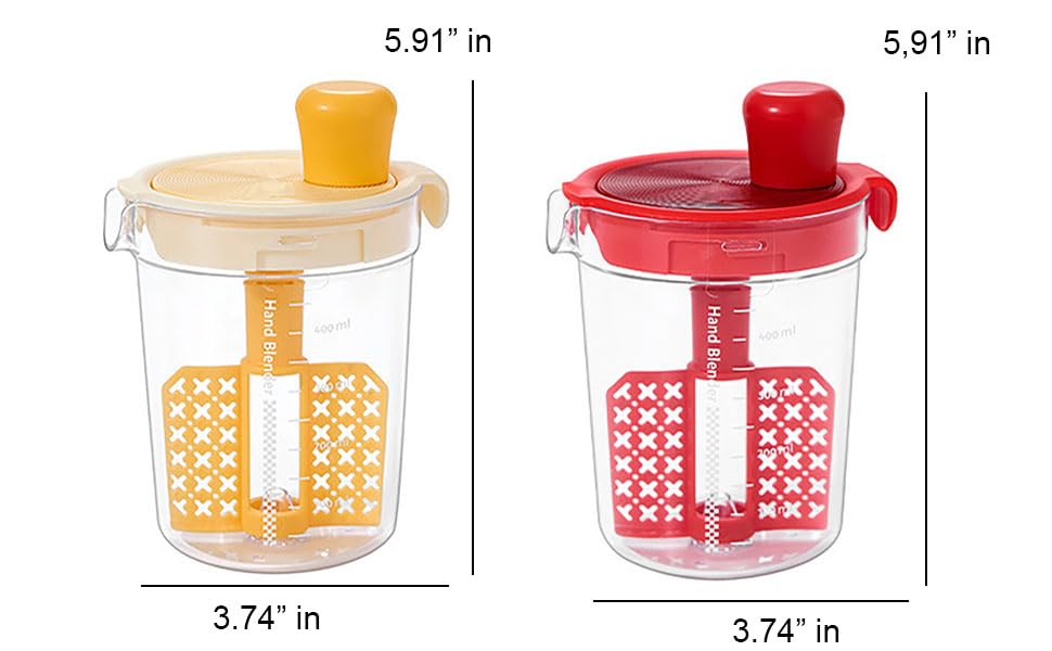 halteoly Salad Dressing Shaker Bottle, Salad Dressing Mixer Cup, Egg Liquid Mixing Cup, Manual Mixing Tool for kitchen,vinaigrette dressing bottle (Red)