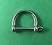 US STAINLESS Stainless Steel 316 Wide D Shackle 3/16