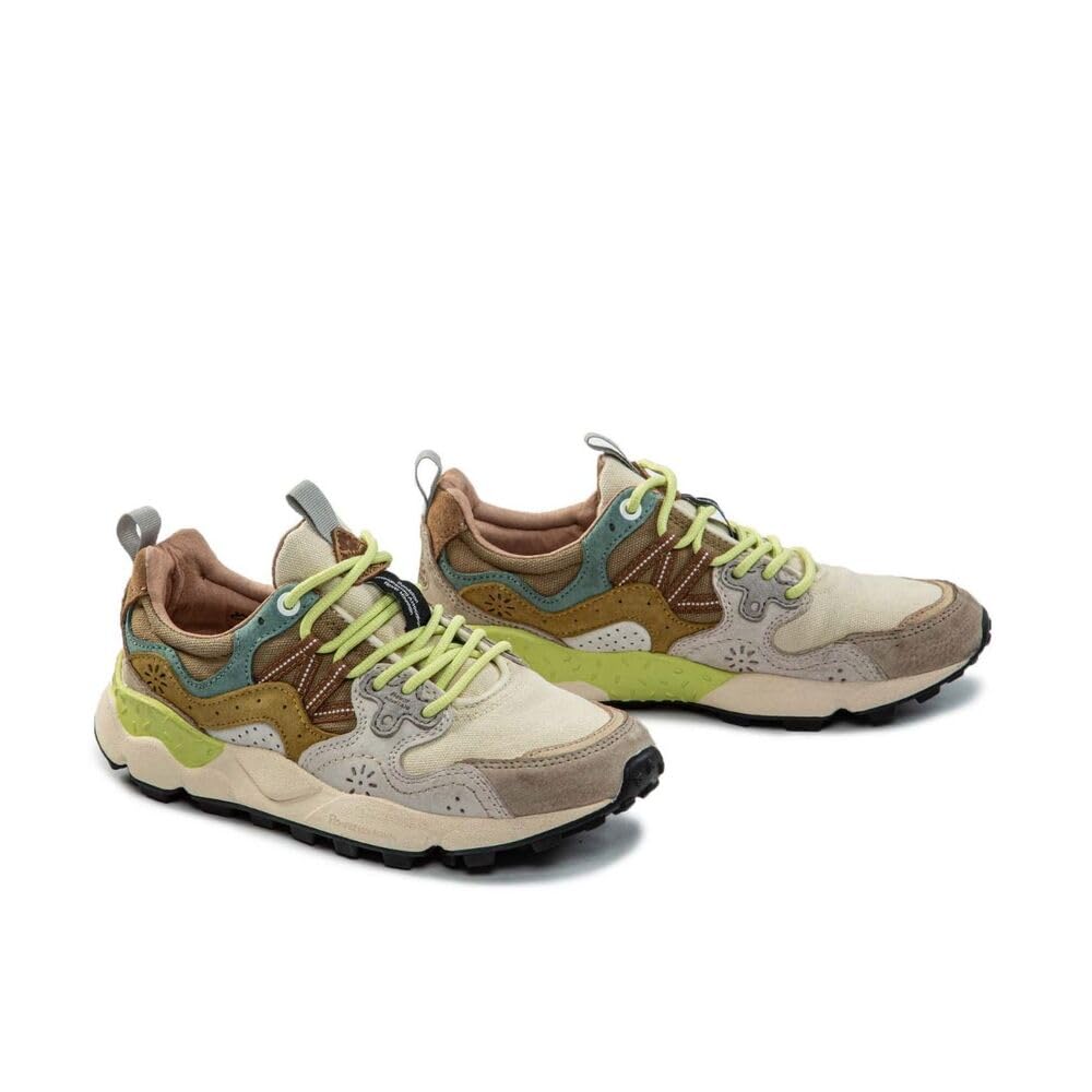FLOWER MOUNTAIN Yamano 3 Uni Zapatillas Deportivas Retro Running, Multicolor Washed Grey White Light, Nailon y Ante, Ligeras y Cómodas