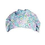 Toyvian Koch Mütze Blau mit Blumenmuster Funktionale aus Baumwolle für Hygiene und Berufsausstattung