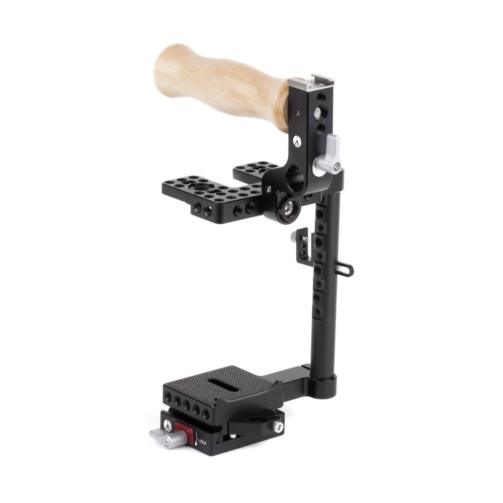 ManfrottoMVCCM - Black DSLR Camera Mount - 1/4in Mounting Point - Compatible with Medium-Sized DSLR Cameras - Built-In HDMI Cable Clamp