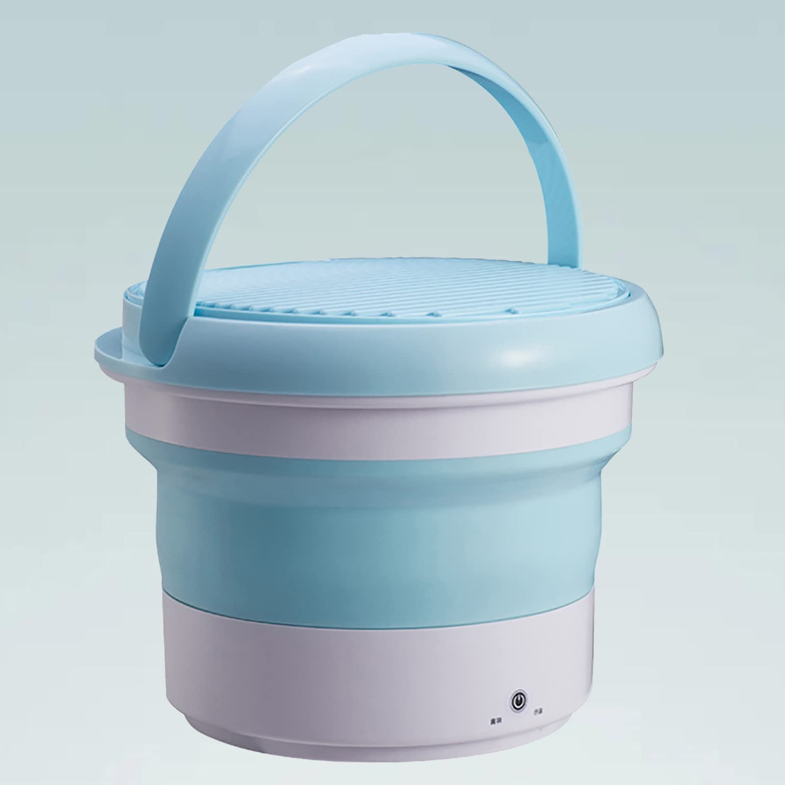 Lavatrice Piccola per Calzini Pieghevole Lavatrice Campeggio Portatile ad pulsatore per Viaggi,Biancheria Intima da Donna,Blue