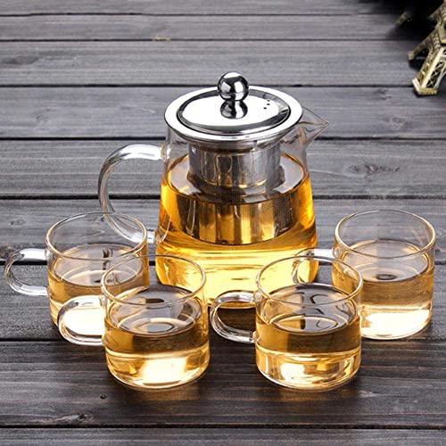 Kreative Teekanne, passend für eine Person, mit hitzebeständigem Edelstahlfilter, perfekt für Tee und Kaffee (450ml)