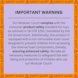 ComfyBumpy Modular Kids Couch | Sectional Kids Sofa for Girls and Boys Playroom - Foldable Toddler Couch Convertible Play Set - Fortplay and Bedroom Furniture for Toddlers | 8-Pieces ComfyBumpy Modular Kids Couch Sectional Kids Sofa for Girls and Boys Playroom Foldable Toddler Couch Convertible Play Set Fortplay and Bedroom Furniture for Toddlers 8 Pieces