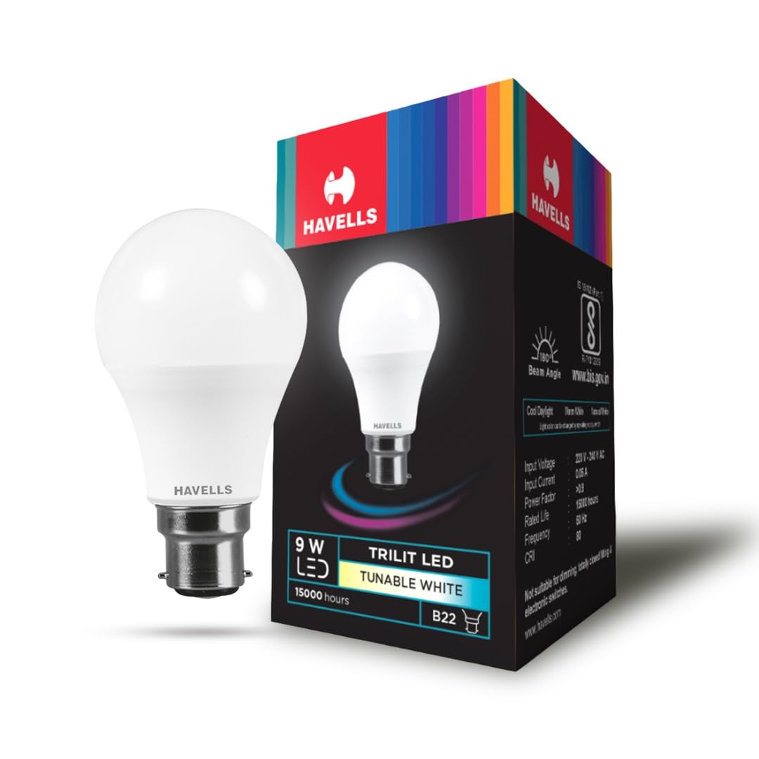 Havells 9W LED Bulb for Home & Office |B22 LED Bulb Base |Cool Day White Light (6500K/4000k/3000k) |4Kv Surge Protection |High Voltage Protection |Eco Friendly Energy Efficient | Pack of 1-picture-14