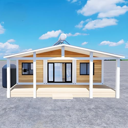 Prefab Modular Tiny Home with Solar Panel & Water System – 20ft/40ft Expandable Container House, Fully Equipped Kitchen & Bathroom, Portable and Sustainable Living for Adults - Image 3