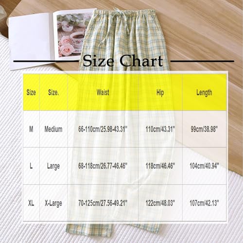 Cambkatl Mens Plaid Cotton Pajama Pants Comfy Elastic Waist Lightweight Pjs Bottoms Loose Sleepwear Lounge Pants with Pockets3