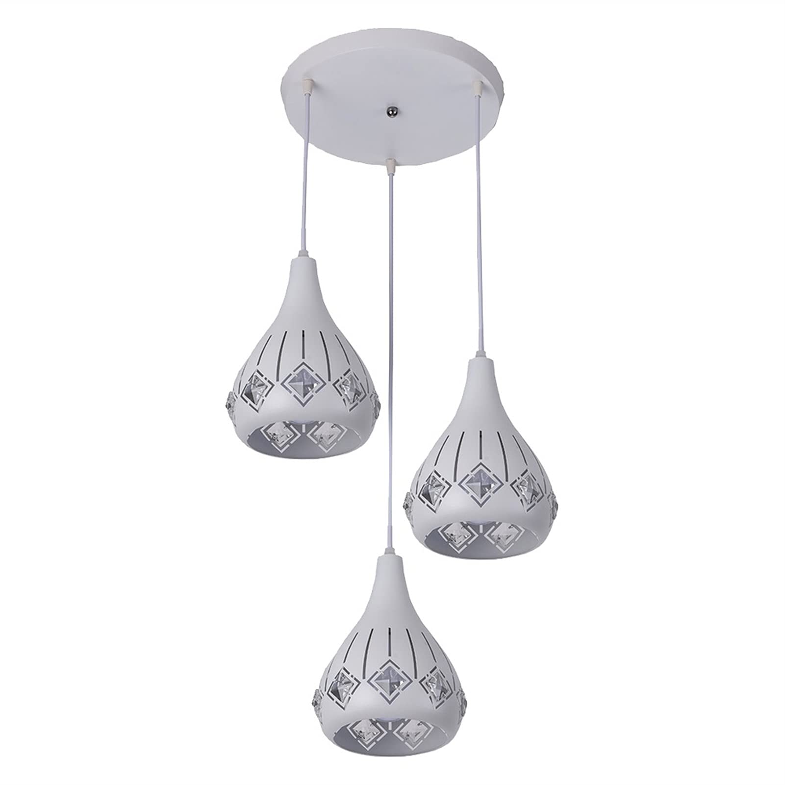 Lustre led salon et salle à manger avec cristaux modernes