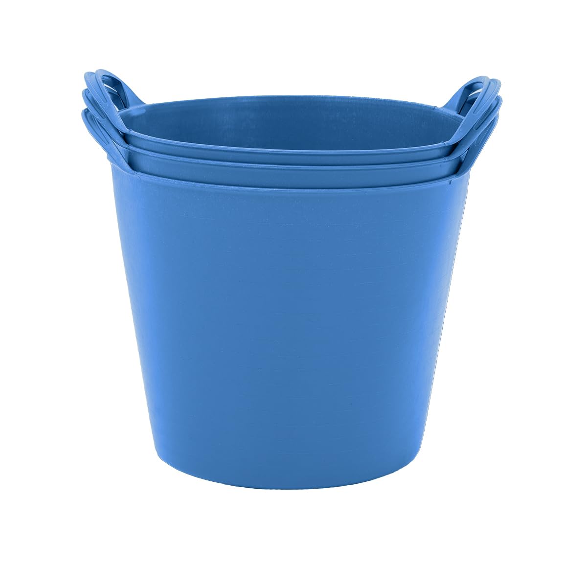 BiGDUG Plastic Flexi Tubs (42 Litre) - Pack of 3 - Black - Heavy Duty Trugs Flexible Storage Bucket - Multi Purpose Round Container — view 22