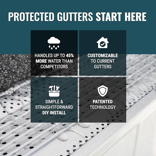 Image of All-Aluminum, Raptor Gutter Guard in Black. Fits a 5 inch Gutter -48ft to a Box
