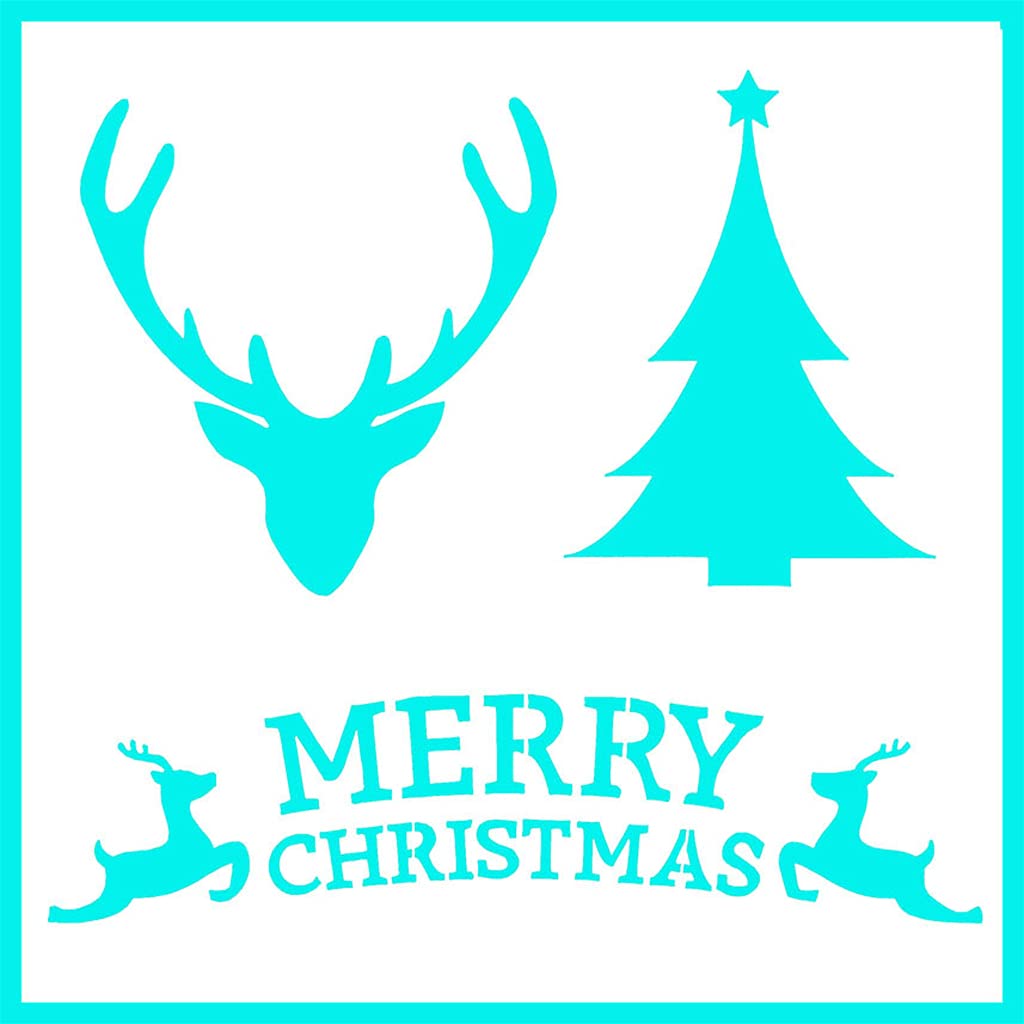 Buxuaaaa Small Pz0056 Cake Molds Christmas Baking Cake Stencils Templates For Side Baking Mesh Stencil Fondant For Impres Cookie Stencils For