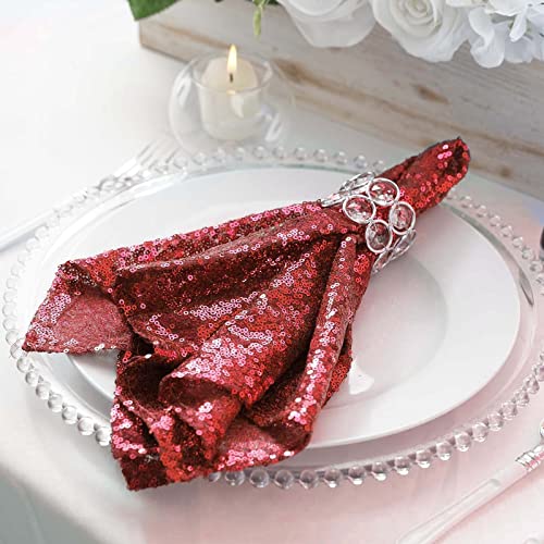 Tableclothsfactory 5 PCS Red Premium 20
