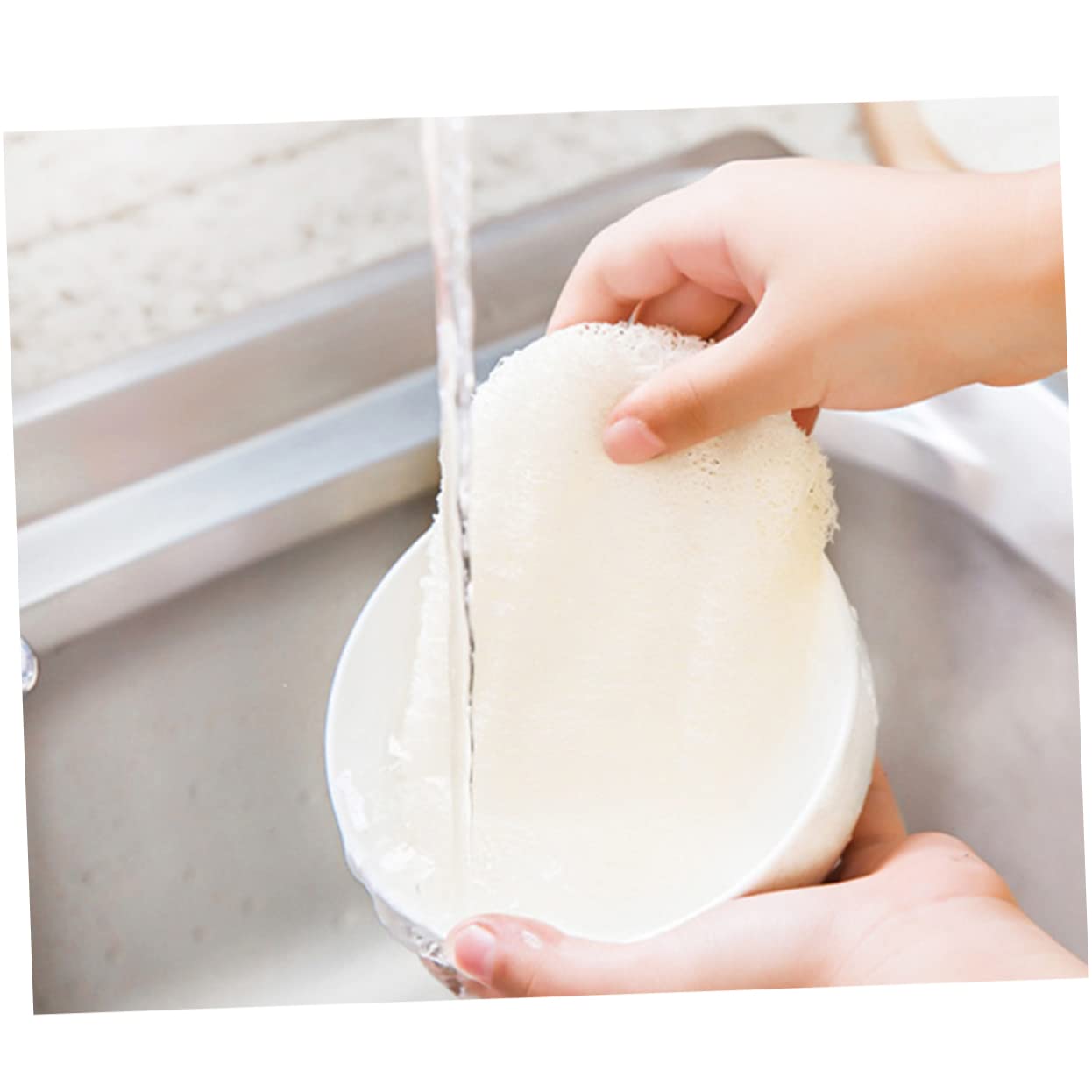 iplusmile Bol à Riz en Porcelaine Blanc 6 Pièces, Empilable et Isolant | Vaisselle pour Restaurant et Maison, Format Pratique pour Service Quotidien, Lot de 6
