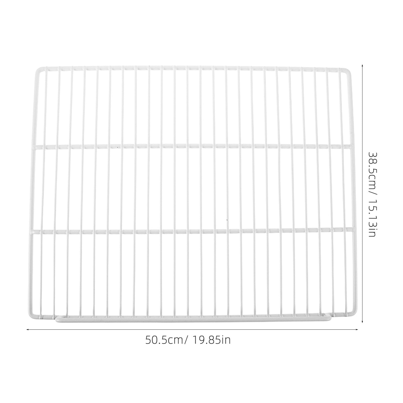 Kisangel Ripiano in filo metallico di ricambio per congelatore e frigorifero, ripiano a griglia in filo metallico resistente per refrigeratore, ripiani per vetrina refrigerata e mobiletto per bevande.