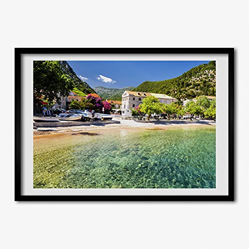 Cadre en bois de qualité supérieure Tulup 70x50 cm peinture moderne Dalmatie Croatie