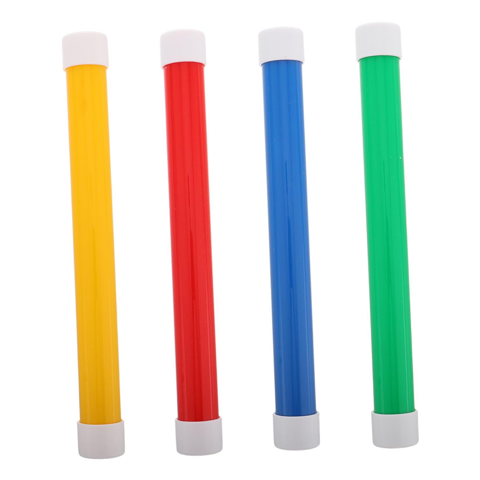 Gogogmee Kindergarten Pe Relay Sticks 4pcs 25cm Running Relay Rods Sensory Training Equipment for Boys and Girls Plastic Material for Coordination