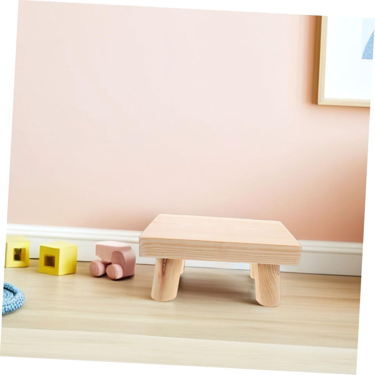 2pcs Wooden Step Stool for Small Step Stool with Rounded Corners 22x15x10cm Kitchen Helper Footstool for Bathroom and Potty Training