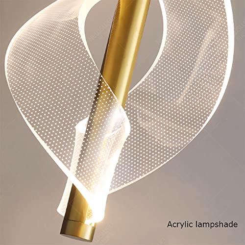 Plafon de chambre à coucher LED à faible consommation avec diffusion lumineuse spirale
