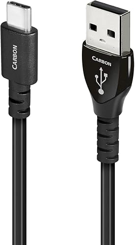 AudioQuest Cable de audio de alta definición de 4.9 ft de carbono USB-A > C