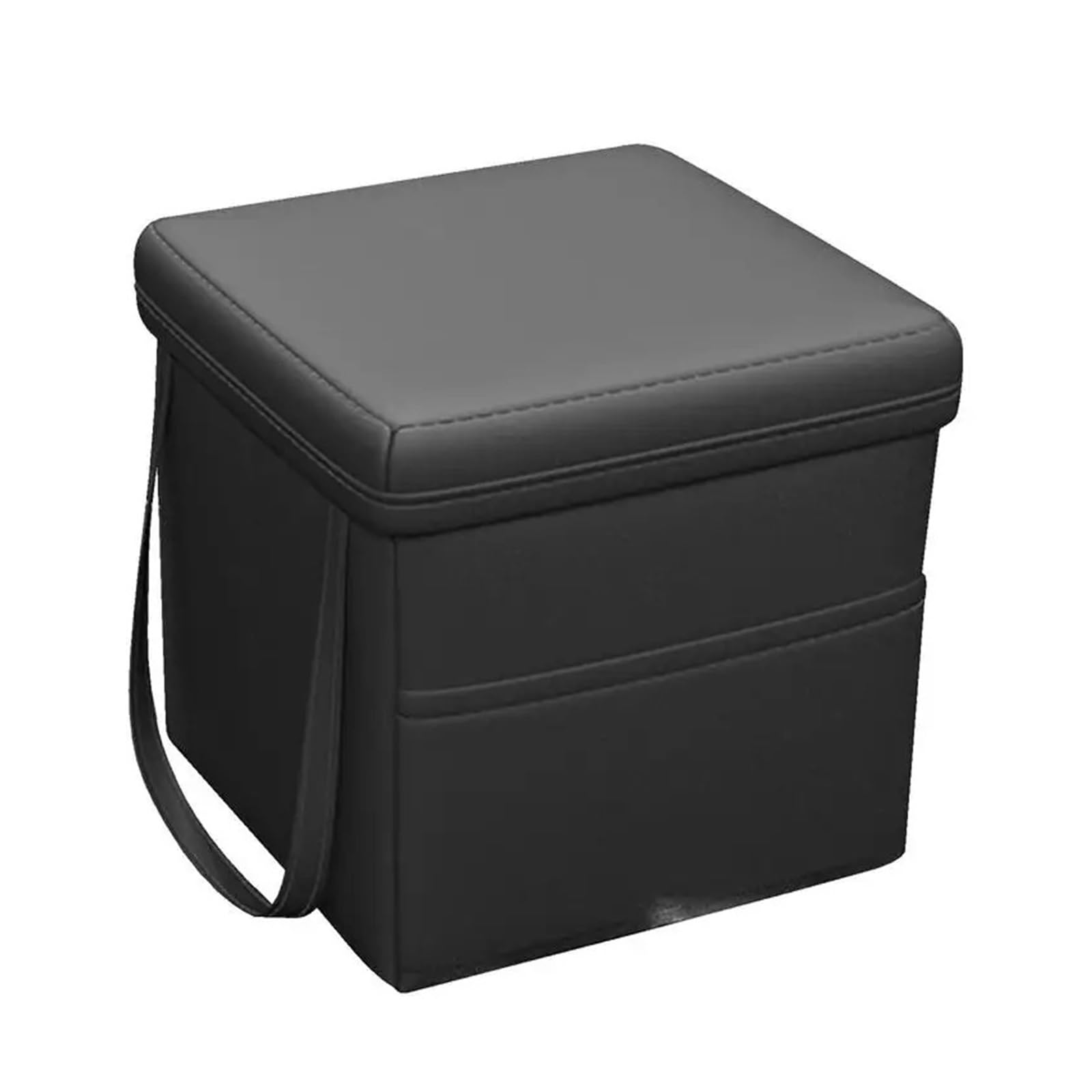 Tntgebfvbg Black Car Bin Car Trunk Storage Organizer Truck Box Auto Folding Stowing Tidying Bag Leather Interior Accessories Cars Rubbish Bins(Black)