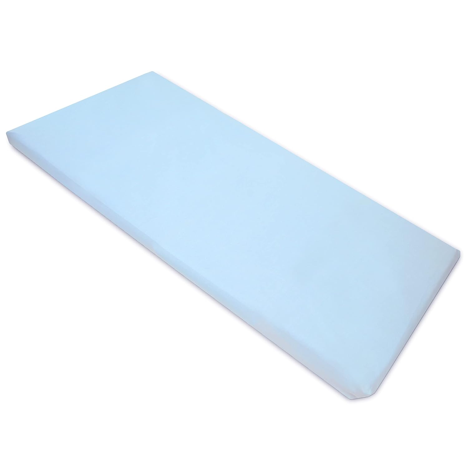 American Baby Company 2 Pack 100% Cotton Percale Fitted Nap Mat Sheet with Elastic Corners 24" x 48" x 4" - Soft & Breathable Rest Mat Sheet or Nap Mat Cover for Daycare & Preschool, Blue