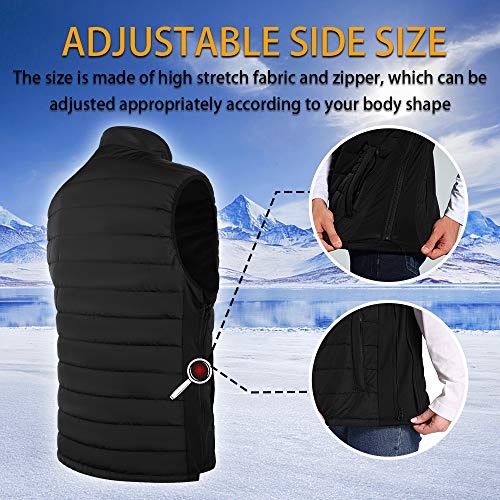 Hoson Heated Vest,Electric Lightweight Heated Vest For Men Women,Skating For Heated Jacket/Sweater/Thermal Underwear Battery #TOP5