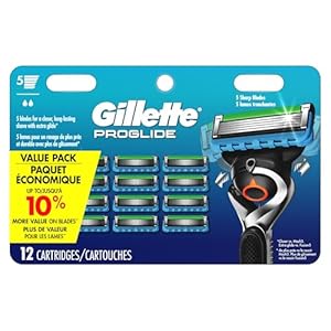 Gillette Fusion5 ProGlide Men’s Razor Blade Refills, 12 Count, Mens Blades