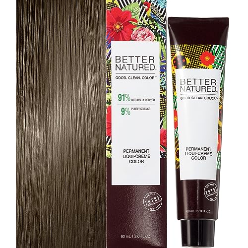 Better Natured Permanent 7A Medium Ash Blonde Hair Color Dye - Naturally-derived, Vegan & 100% Gray Coverage that Lasts up to 8 Weeks