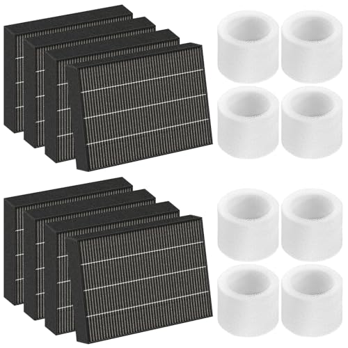 Togameoy 6000S Replacement Filter Kit Compatible with LEVOIT Superior 6000S Smart Evaporative Humidifier (8 Pack Gray Wick Filters and 8 Pack Sponge Filters)