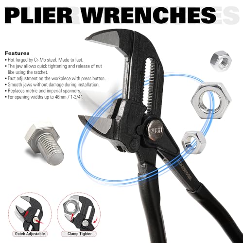 Image of STARWORK TRUE MECHANIC 306-Piece Mechanics Tool Set and Socket Set, Comprehensive Tool Kit, Automotive Repair Tool Set, 【Pliers Wrench】, Professional