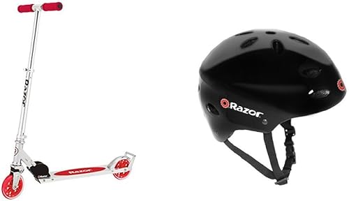 Razor - Patinete de patada (tamaño A3, color rojo, paquete sin frustración), color negro