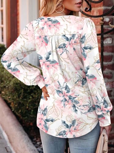 BETTE BOUTIK Long Sleeve Shirts for Women Fall Tops Dressy Blouses Crewneck Tunic Tops for Leggings S-3XL
