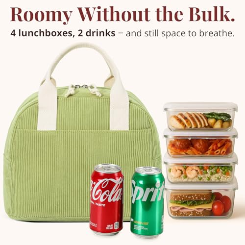 Image of LOVELYWIND Lunch Box for Women Cute Lunch Bags for Women Lunch Tote Bags Reusable Insulated Lunch Box Large Capacity Reusable Insulated Cooler for Work or Travel Gifts or Beach