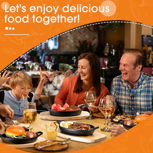 Mifoci-Set-of-4-Cast-Iron-Mini-Oval-Serving-Dish-Pans-with-Wooden-Base-8oz-Mini-Cast-Fajitas-Iron-Small-Iron-Skillet-Dishes-Black-Little-Pans-Skillets-for-Baking-Roasting-85-x-61-x-17-Inch