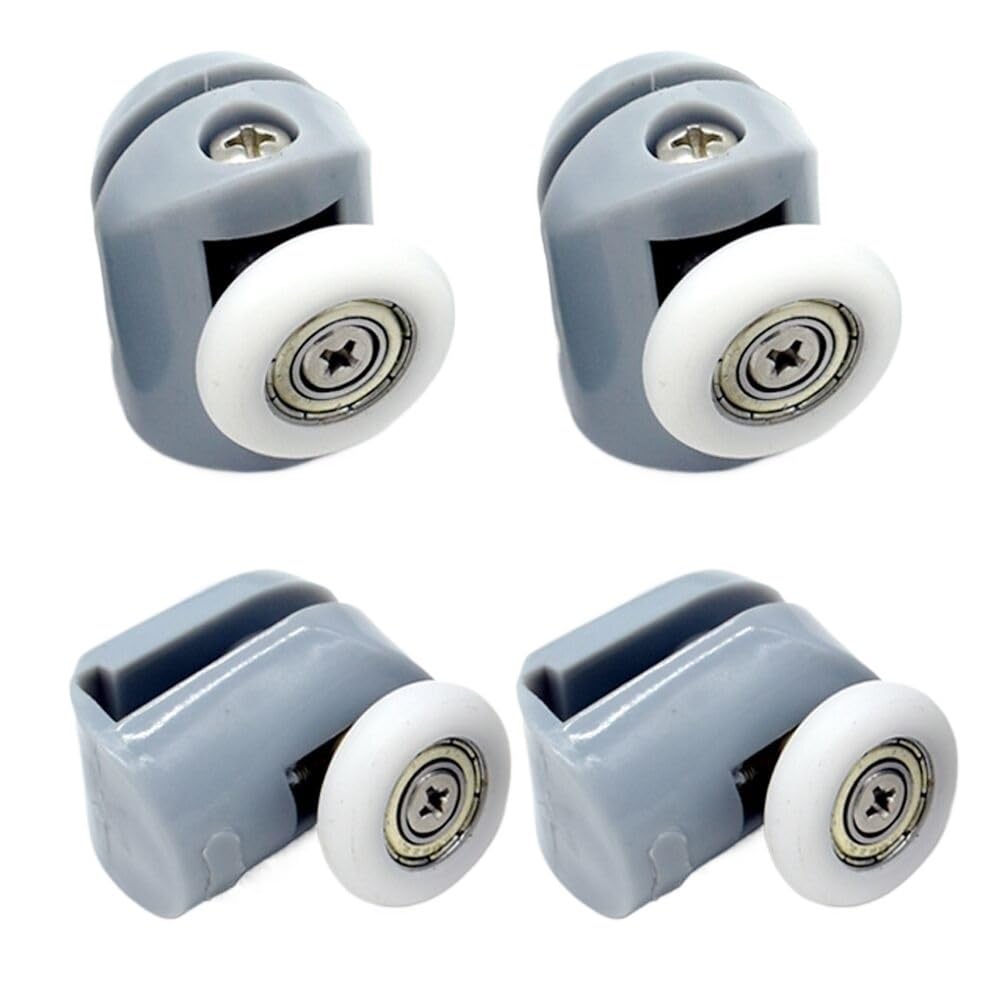 Apuavireo&Co 4Pcs Top Shower Door Rollers 8* Shower Rooms Cabins Pulley &Shower Room Roller/Runners/Wheels/Pulleys Shower Door Wheels(,23Mm)