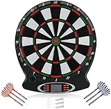 Seguro y fácil de operar: dartboard es muy adecuado para la práctica objetivo, le brindará mucha diversión.Este tablero de Dart puede proporcionar innumerables variantes de juego para varios jugadores.Equipado con 6 dardos y puntas de dardos de plástico para garantizar que no haya agujeros alrededor del tablero de dardos.