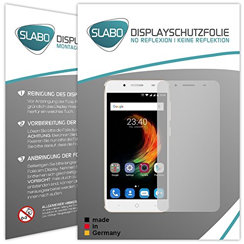 Slabo 2 x Protector de Pantalla para ZTE Blade A610 Plus lámina Protectora No Reflexion | No Reflexiones Mate