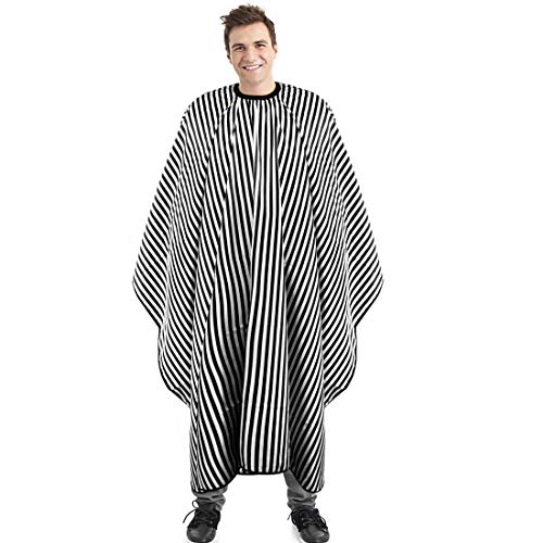 Professional Salon Barber Cape Waterproof Hair Cutting Gown with Snap Closure For Haircut Hairdresser, 63’’x56’’