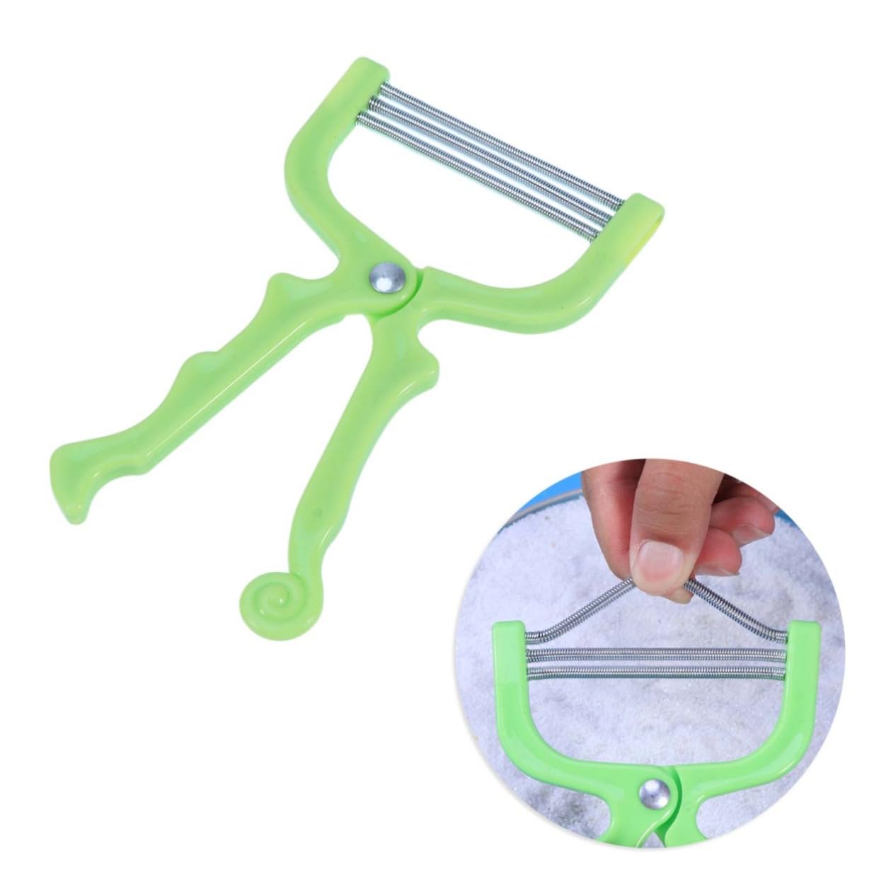 MERRYHAPY Manual Facial Hair Remover Tool Green Spring Epilator for Hair Removal Face Forehead Cheeks Upper Lip and